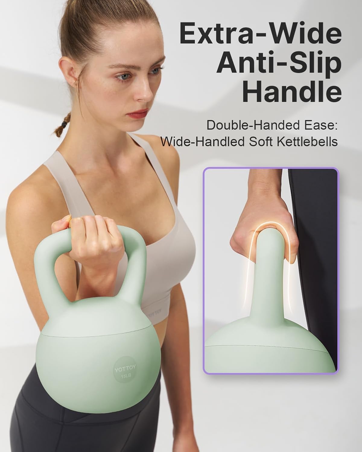 Soft kettlebell with a weighted body and handle