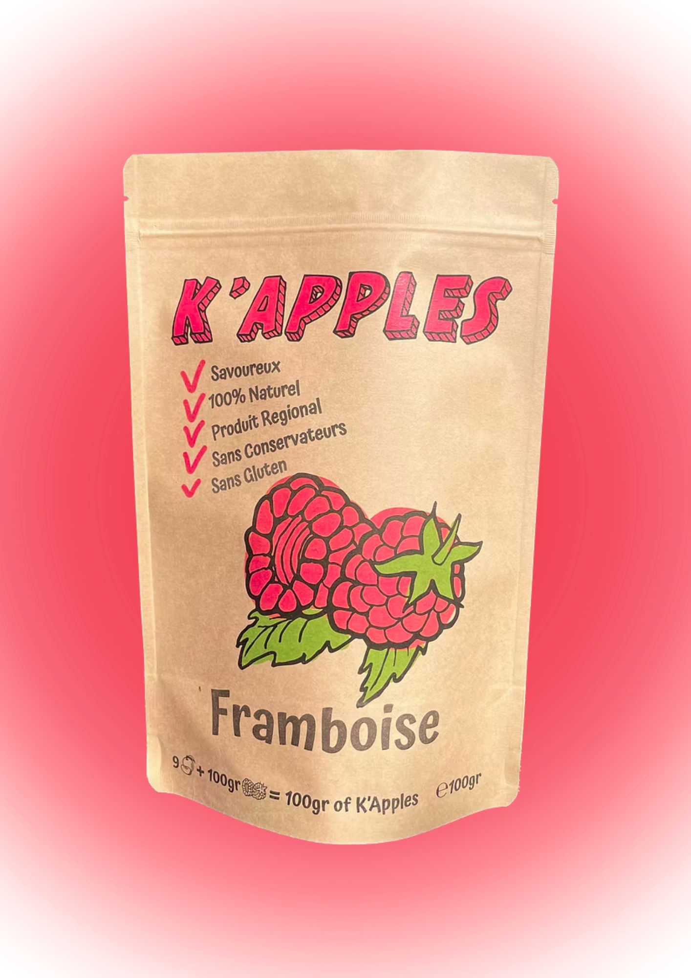 Snacks saludables con sabor a frambuesa para niños en edad escolar