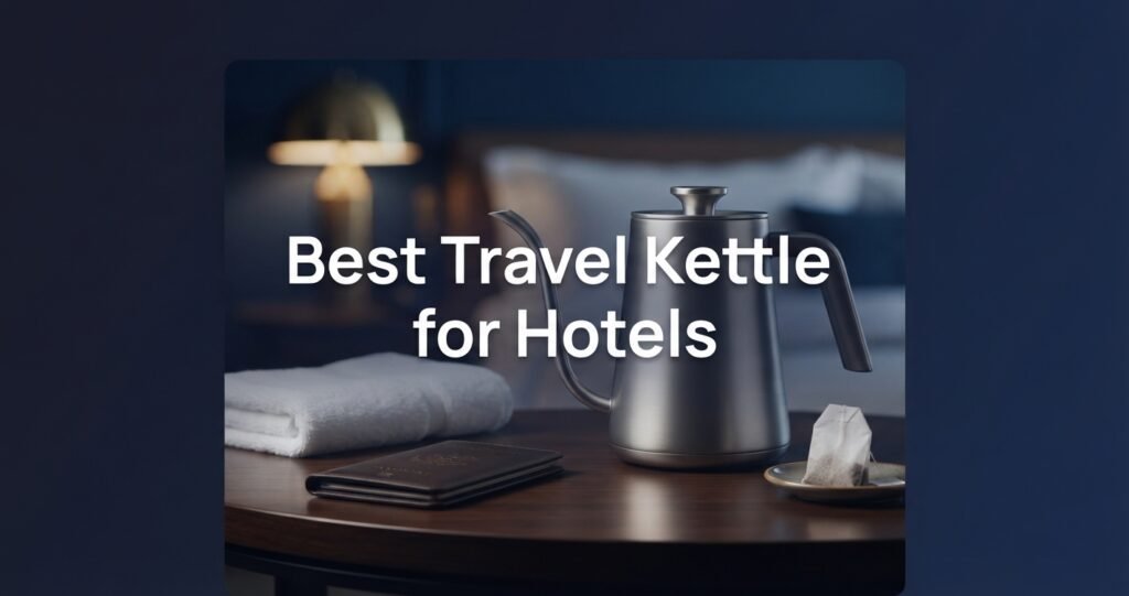 Travel electric kettle for hotels and vacations