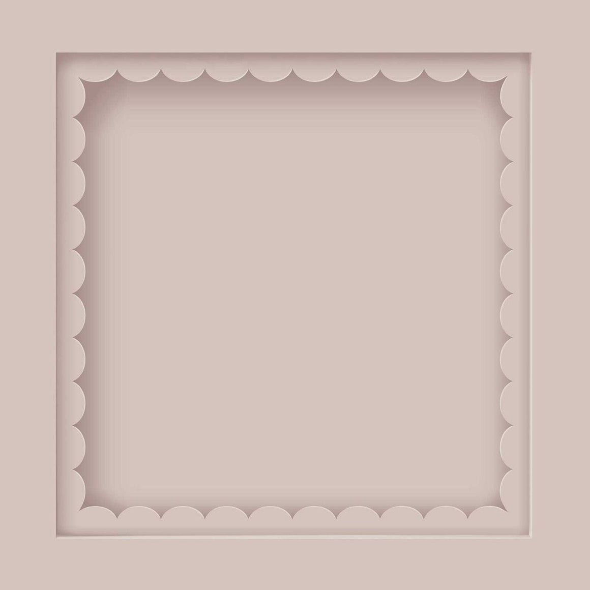 Scalloped Panel Warm Soft Pink Wallpaper