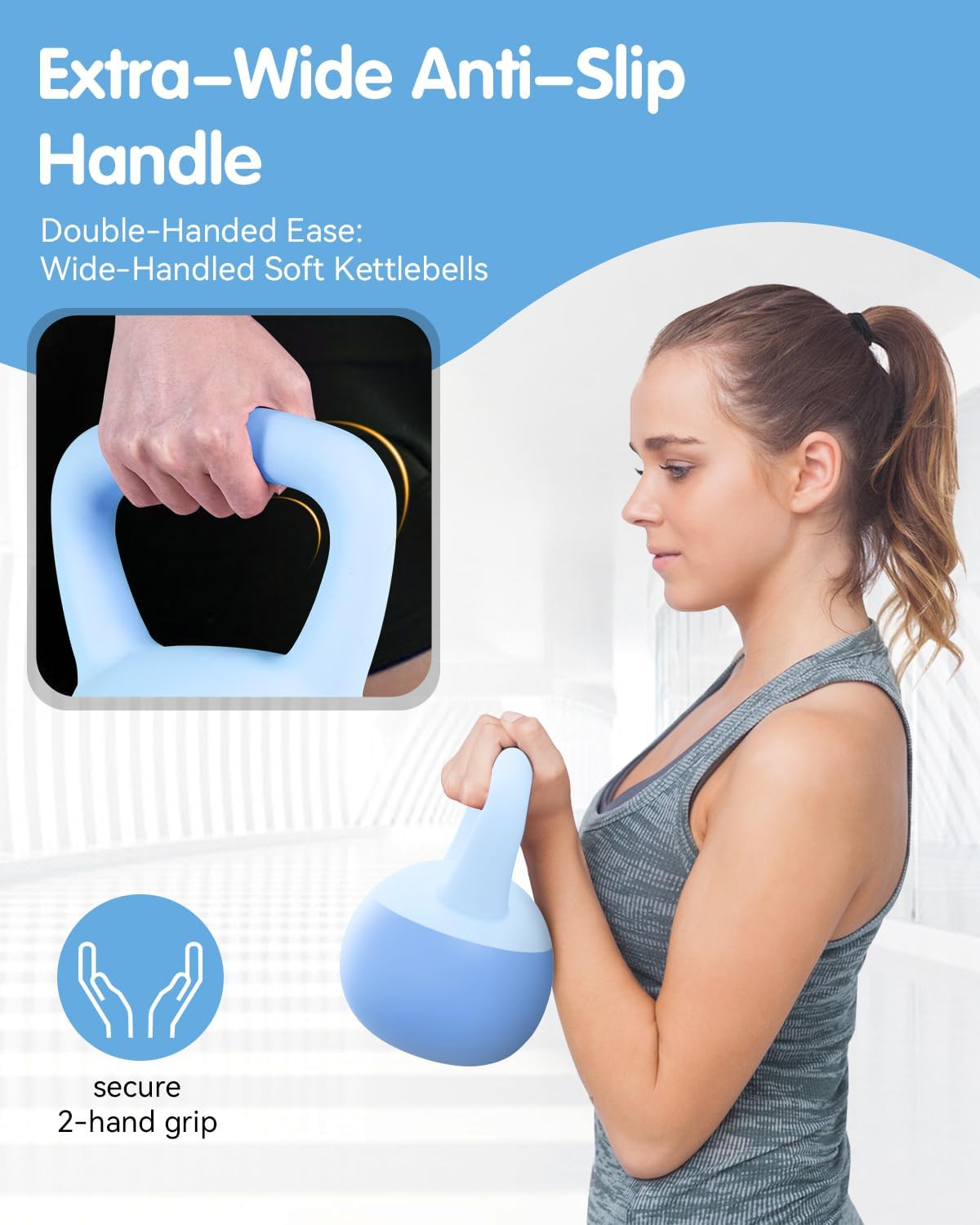 Pro Fitness 15lb Soft Kettlebell Blue