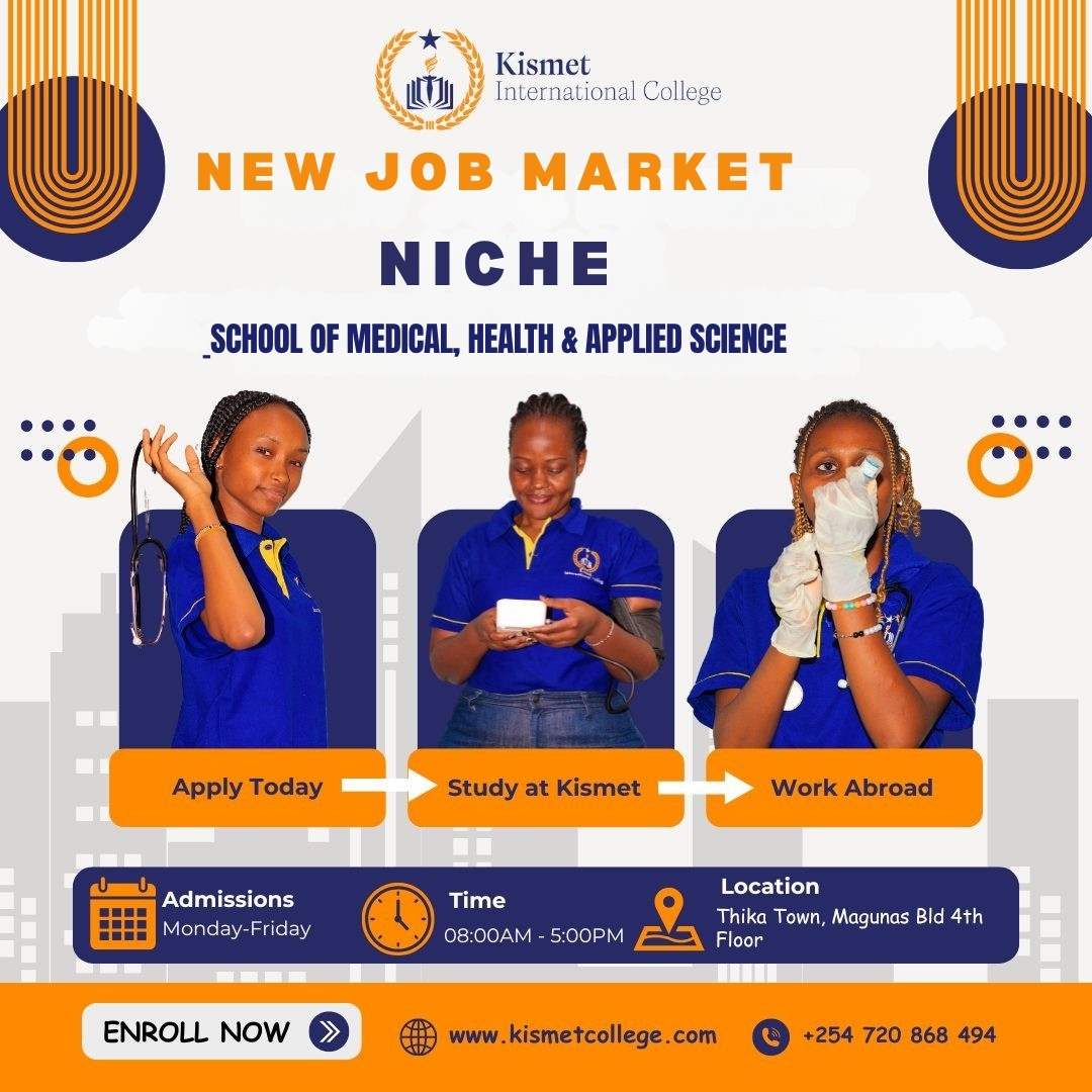 Kismet International College health and social care graduates in Kenya