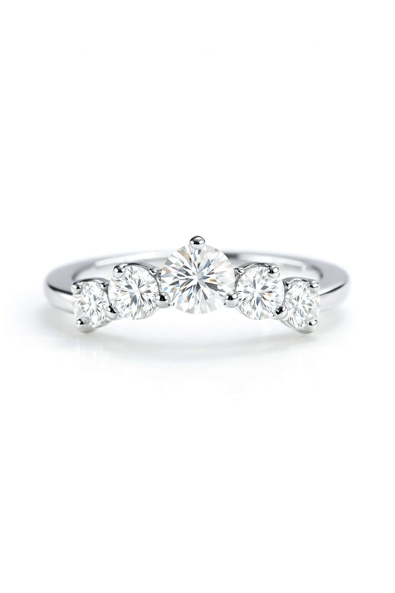 Arc Moissanite Half Eternity Ring NZ
