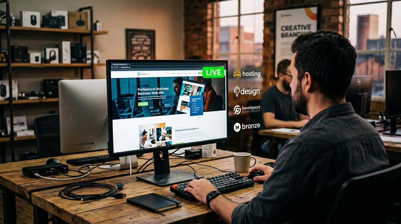 Web developer performing ongoing maintenance and security updates on a business website