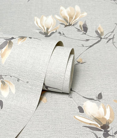 Isla Trail Grey Ochre Wallpaper