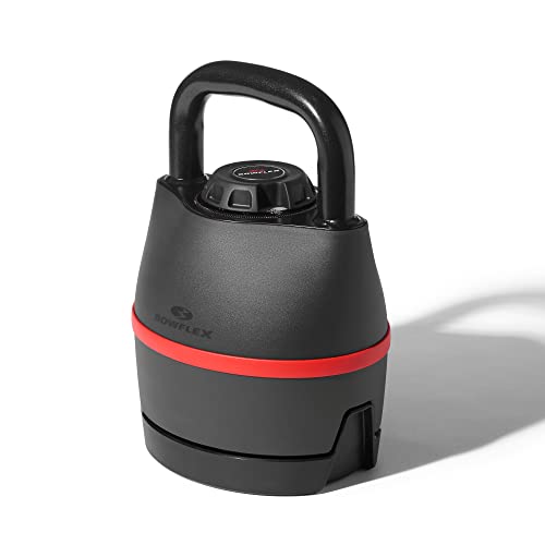 Black and gray adjustable kettlebell for strength training