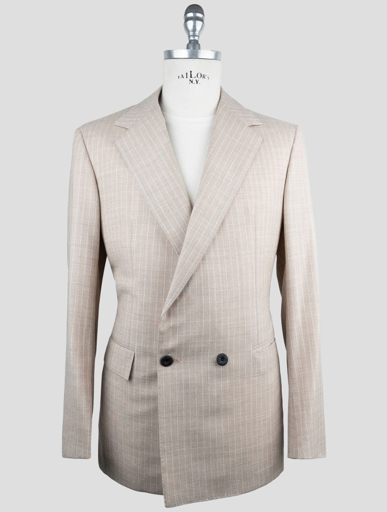 Kiton KNT Brown Virgin Wool Double Breasted Suit