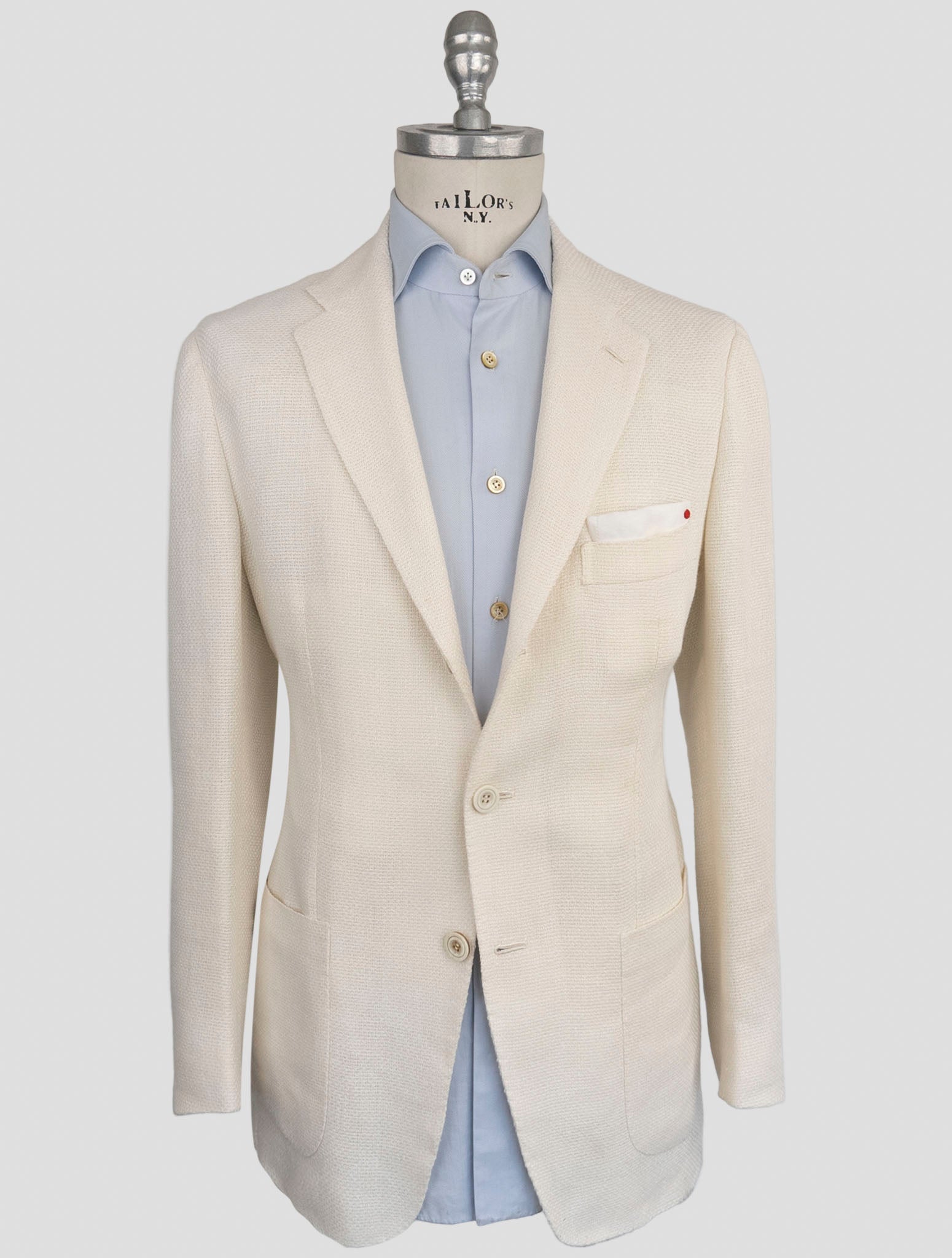 Kiton Brown Linen Cashmere Silk Blazer