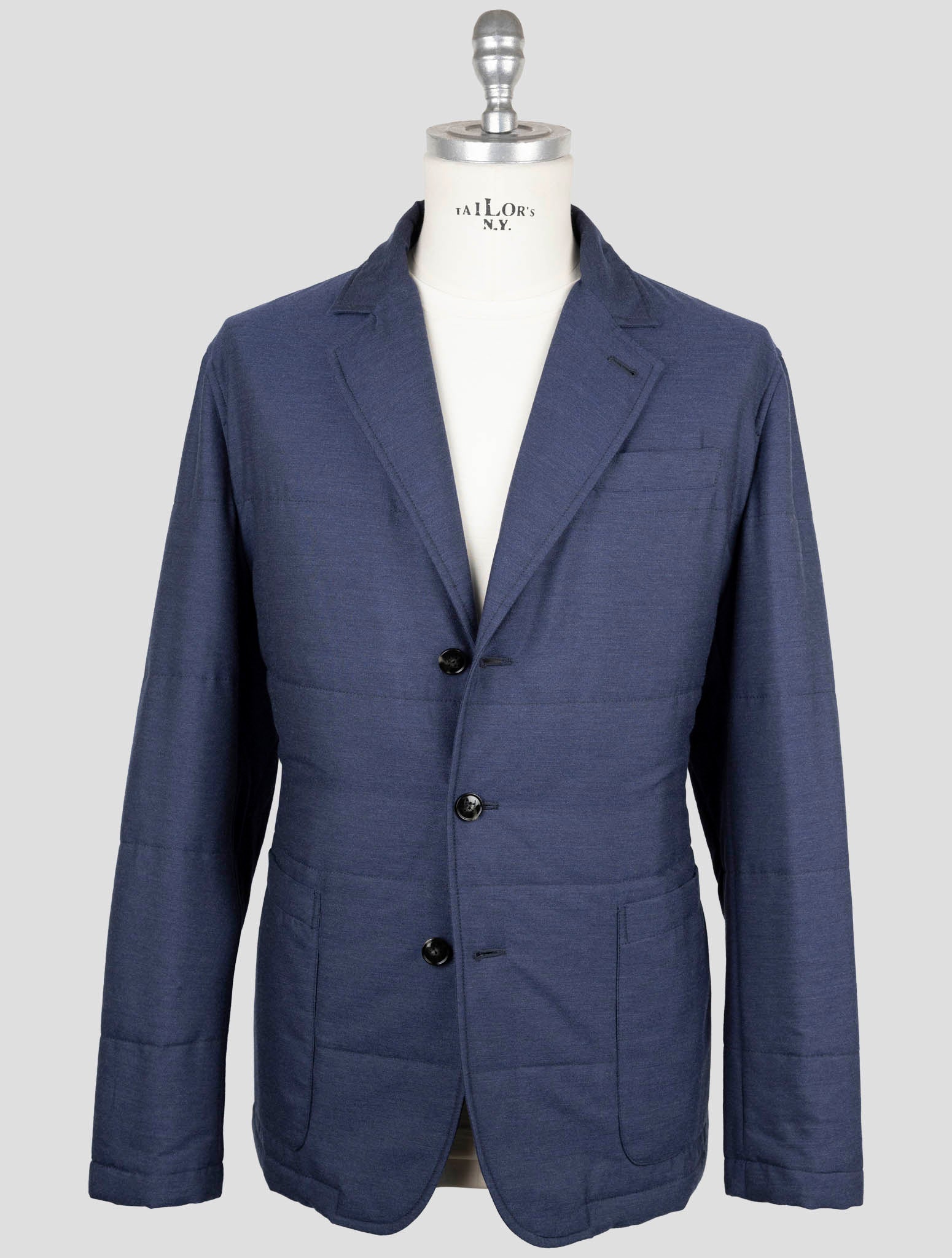 Kiton Blue Cashmere Coat