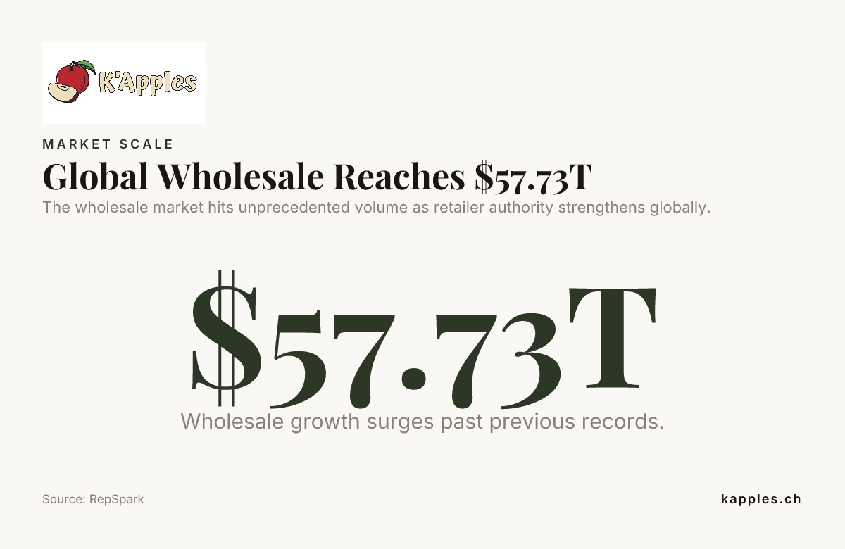 Globalny rynek hurtowy osiąga wartość 57,73 bln USD — dane RepSpark