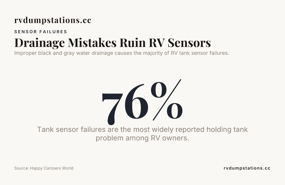 Drainage Mistakes Ruin RV Sensors — data from Happy Campers World