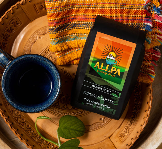 Allpa Peruvian Coffee Medium Roast Whole Bean 12oz