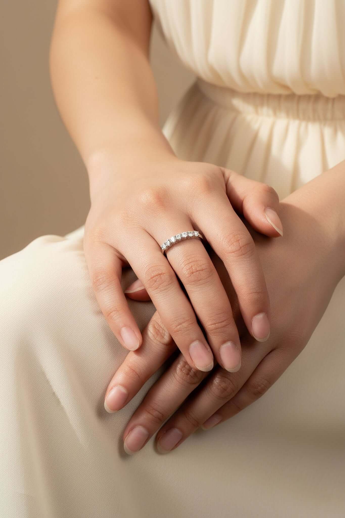 Seven Stones Moissanite Half Eternity Ring NZ