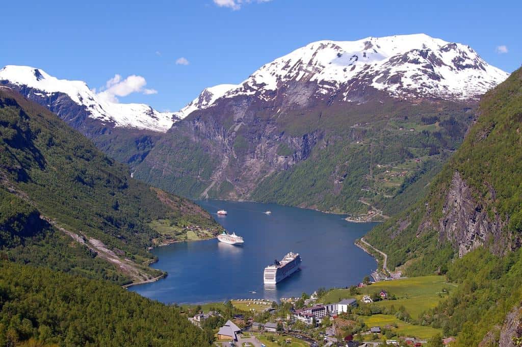 Norway fjord cruise view