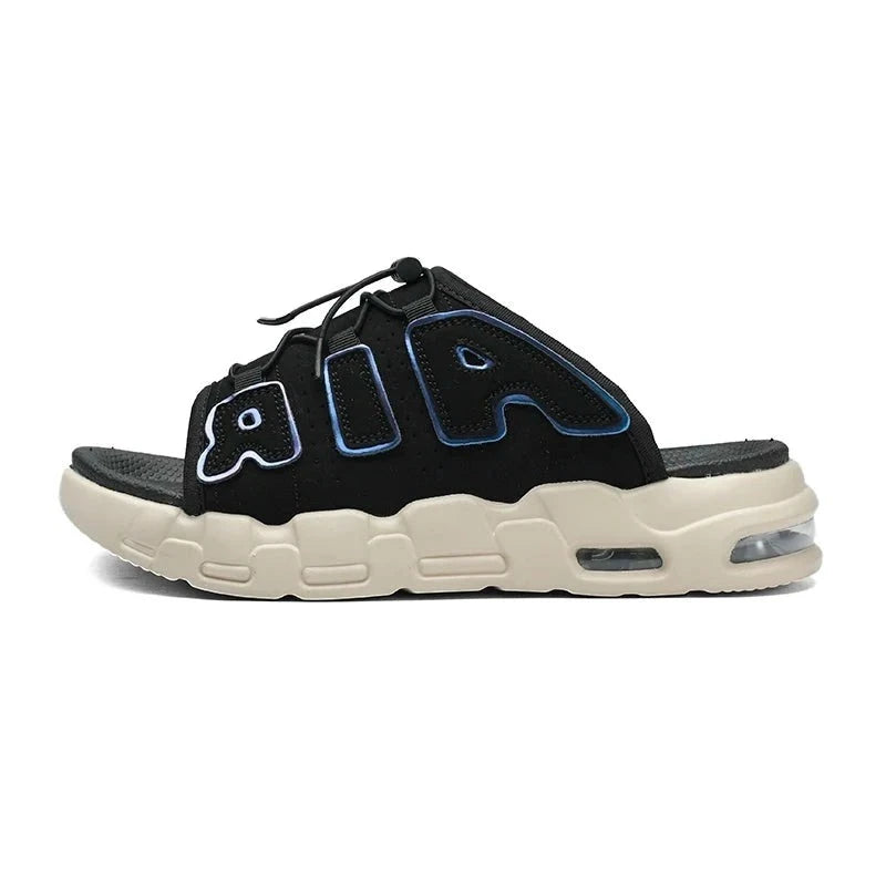 Chanclas estilo Uptempo negro para hombre