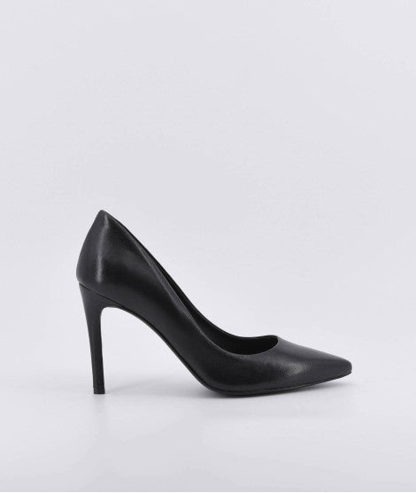 Décolleté donna in pelle nera Stelio Malori