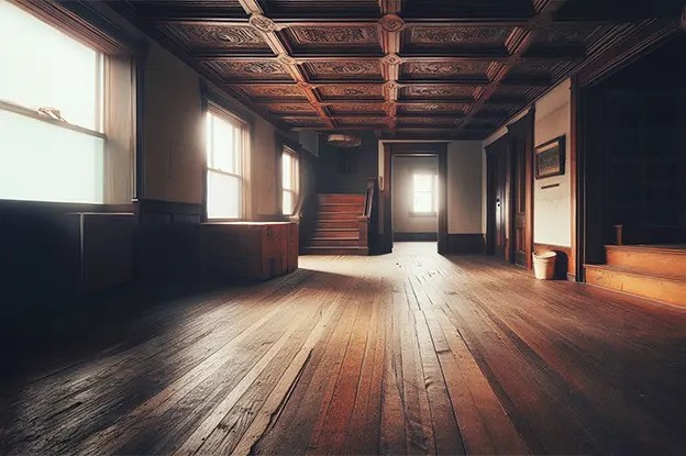 old wooden floor that needs to be refinished and refreshed