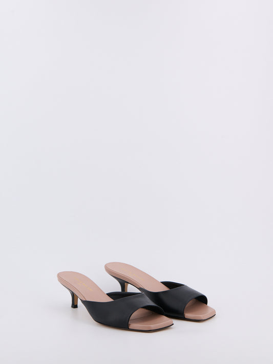 Sandalo donna ale7 nappa nero carne - Stelio Malori