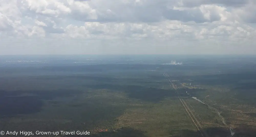 Victoria Falls from the plane approach to exclusive lodge