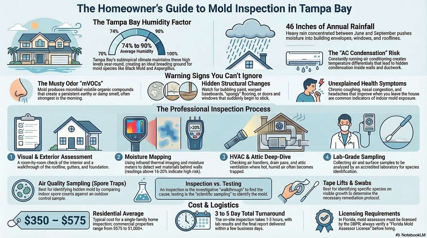 Complete guide for mold inspection in Tampa Bay