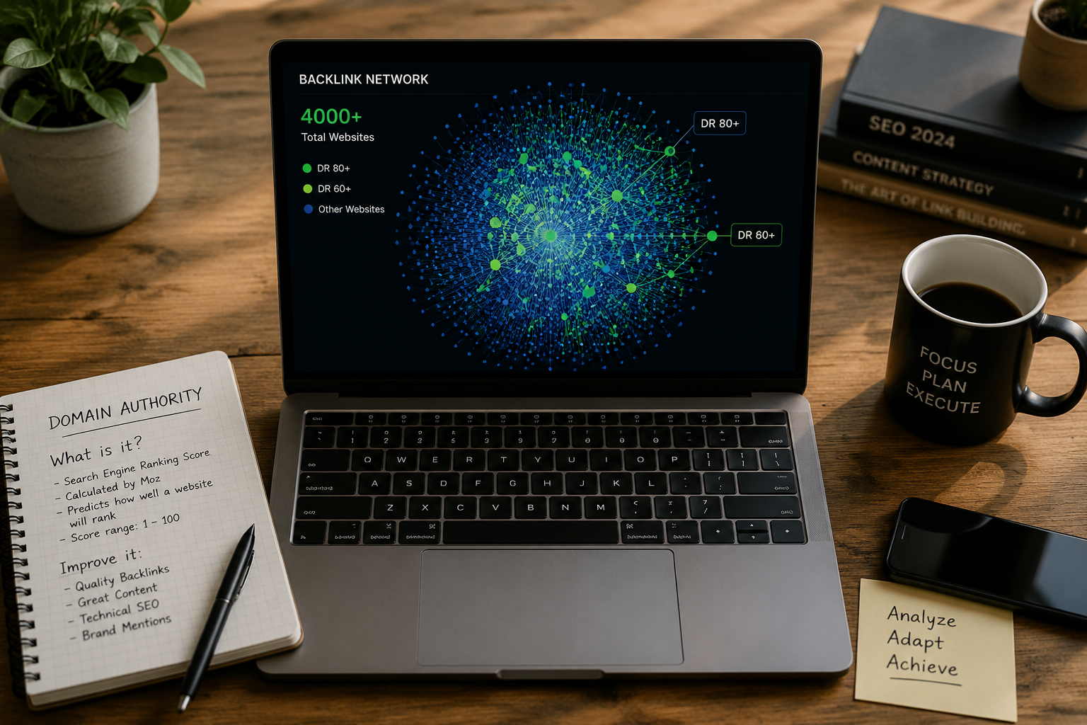 Backlink network visualization with 4000 plus sites
