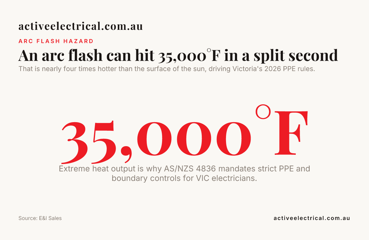An arc flash can hit 35,000°F in a split second — data from E&I Sales