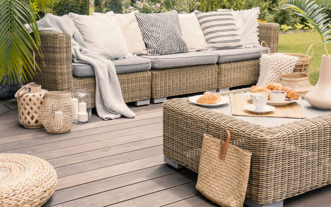 Summer patio renovation with finished surface