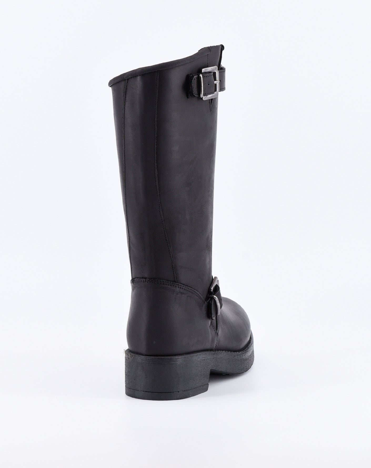 Biker Stelio Mid Sullivan nero laterale - scarpe donna Made in Italy