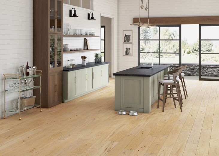 Engineered Hardwood in beautiful kitchen