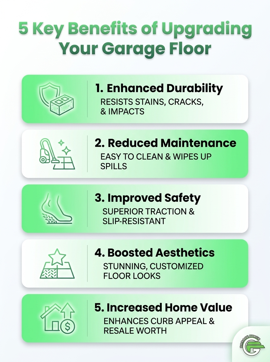 Infographic: 5 garage-floor benefits for home ROI; Refinancing in 2026?